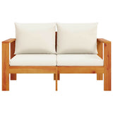 Garden Sofa with Cushions 2-Seater Solid Wood Acacia
