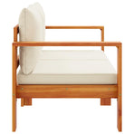 Garden Sofa with Cushions 2-Seater Solid Wood Acacia