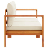 Garden Sofa with Cushions 2-Seater Solid Wood Acacia - 45-Degree Angle