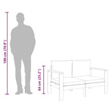 Garden Sofa with Cushions 2-Seater Solid Wood Acacia - Extra Image