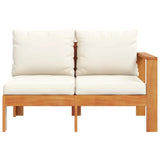 Garden Sofa with 1 Armrest 2-Seater Solid Wood Acacia - Top-Down View