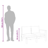 Garden Sofa with 1 Armrest 2-Seater Solid Wood Acacia - Extra Image