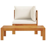 2 Piece Garden Sofa Set with Cushions Solid Wood Acacia - Top-Down View