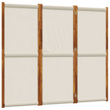 3-Panel Room Divider Light Grey 210x180 cm
