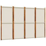 4-Panel Room Divider Light Grey 280x180 cm - Front View