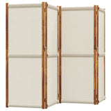 4-Panel Room Divider Light Grey 280x180 cm - Side View