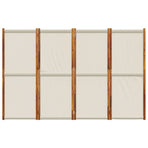 4-Panel Room Divider Light Grey 280x180 cm