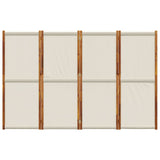 4-Panel Room Divider Light Grey 280x180 cm - Top-Down View