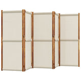 5-Panel Room Divider Light Grey 350x180 cm - Side View
