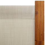 5-Panel Room Divider Light Grey 350x180 cm - Rear View