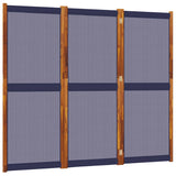 3-Panel Room Divider Dark Blue 210x180 cm - Front View