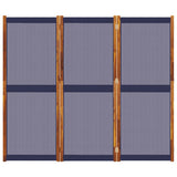 3-Panel Room Divider Dark Blue 210x180 cm - Top-Down View