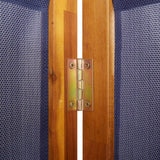 4-Panel Room Divider Dark Blue 280x180 cm