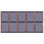 5-Panel Room Divider Dark Blue 350x180 cm