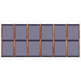 6-Panel Room Divider Dark Blue 420x180 cm