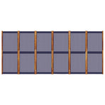 6-Panel Room Divider Dark Blue 420x180 cm