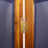 6-Panel Room Divider Dark Blue 420x180 cm - Close-Up Angle