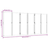 6-Panel Room Divider Dark Blue 420x180 cm - Low Angle