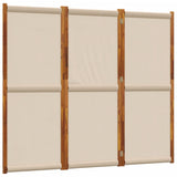3-Panel Room Divider Taupe 210x180 cm - Front View