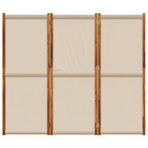 3-Panel Room Divider Taupe 210x180 cm