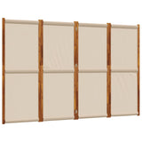 4-Panel Room Divider Taupe 280x180 cm - Front View