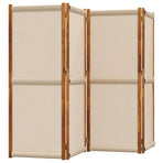 4-Panel Room Divider Taupe 280x180 cm