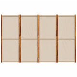 4-Panel Room Divider Taupe 280x180 cm