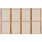 4-Panel Room Divider Taupe 280x180 cm
