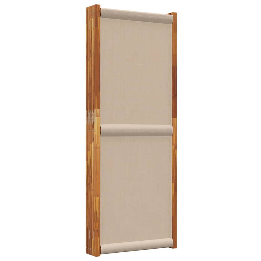 5-Panel Room Divider Taupe 350x180 cm