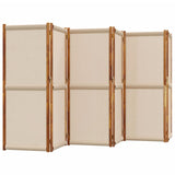 6-Panel Room Divider Taupe 420x180 cm
