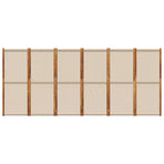 6-Panel Room Divider Taupe 420x180 cm