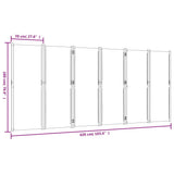 6-Panel Room Divider Taupe 420x180 cm