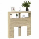Headboard Cabinet with LED Sonoma Oak 100 cm - 45-Degree Angle