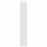 Headboard Cabinet with LED White 120 cm