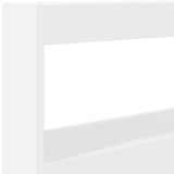 Headboard Cabinet with LED White 120 cm - Extra Image