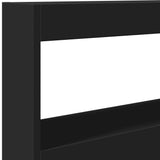 Headboard Cabinet with LED Black 120 cm - Extra Image