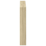 Headboard Cabinet with LED Sonoma Oak 120 cm - Close-Up Angle