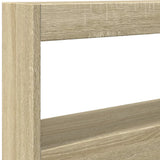 Headboard Cabinet with LED Sonoma Oak 120 cm