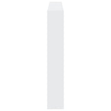 Headboard Cabinet with LED White 140 cm