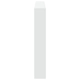Headboard Cabinet with LED White 160x17x102 cm - Close-Up Angle