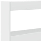 Headboard Cabinet with LED White 160x17x102 cm - Extra Image