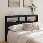 Headboard Cabinet with LED Black 160 cm