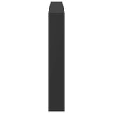 Headboard Cabinet with LED Black 180 cm - Close-Up Angle