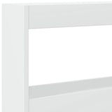 Headboard Cabinet with LED White 200 cm - Close-Up Angle