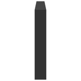 Headboard Cabinet with LED Black 200 cm - Close-Up Angle