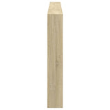 Headboard Cabinet with LED Sonoma Oak 220 cm - Close-Up Angle