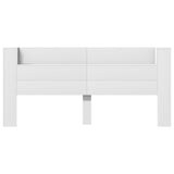 Headboard Cabinet with LED White 220 cm - 45-Degree Angle