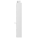 Headboard Cabinet with LED White 220 cm - Close-Up Angle
