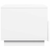 Coffee Table with LED Lights White 50x49x40 cm - Low Angle