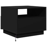 Coffee Table with LED Lights Black 50x49x40 cm - Extra Image